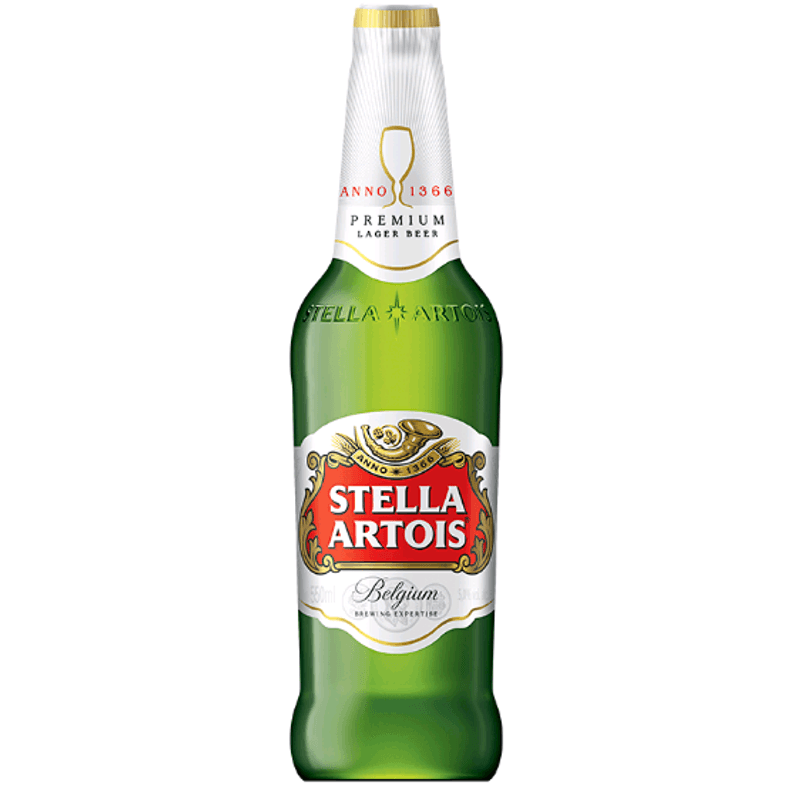 Cerveja Stella Artois, Puro Malte, 550ml, Garrafa