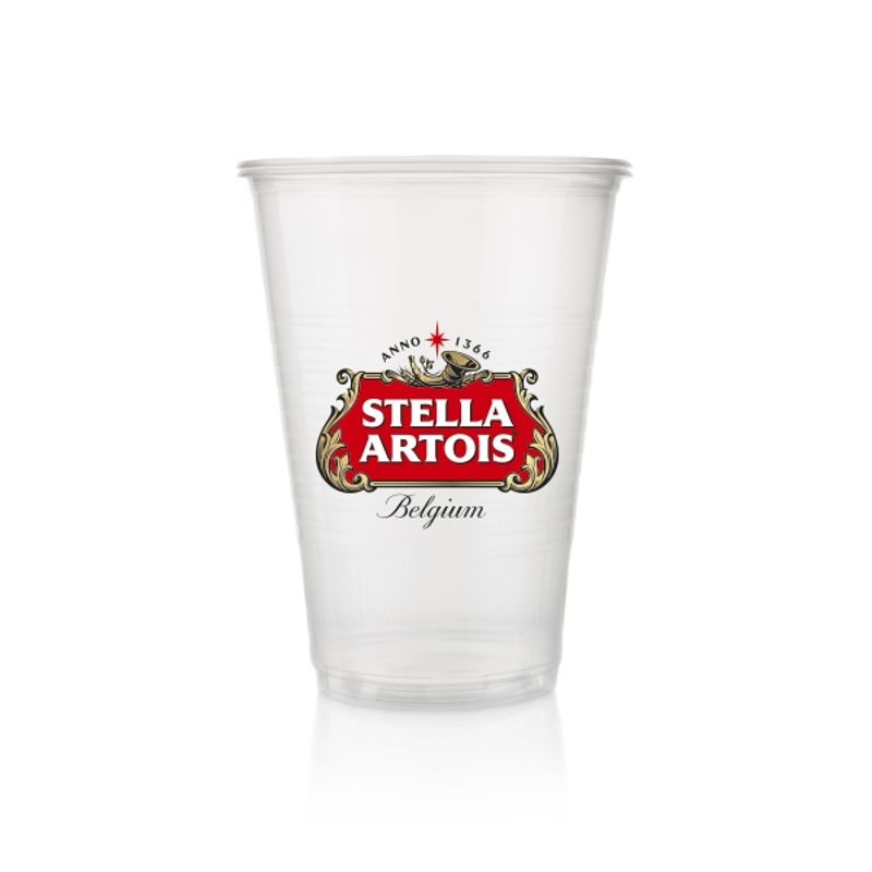 Copo Plástico Stella Artois 300ml - 100 unid