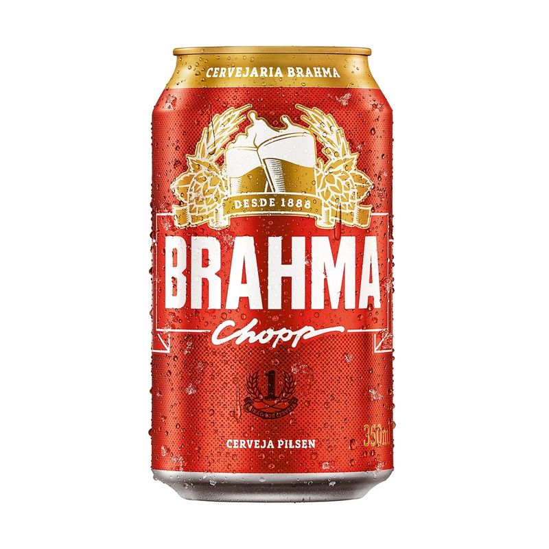 Cerveja Brahma Chopp, Pilsen, 350ml, Lata