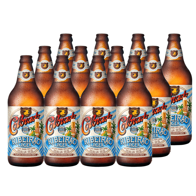 Cerveja Colorado Ribeirão Lager, 600ml, Garrafa, CX C/12