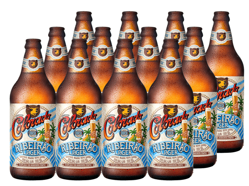 Cerveja Colorado Ribeirão Lager 600ml Garrafa CX C/12