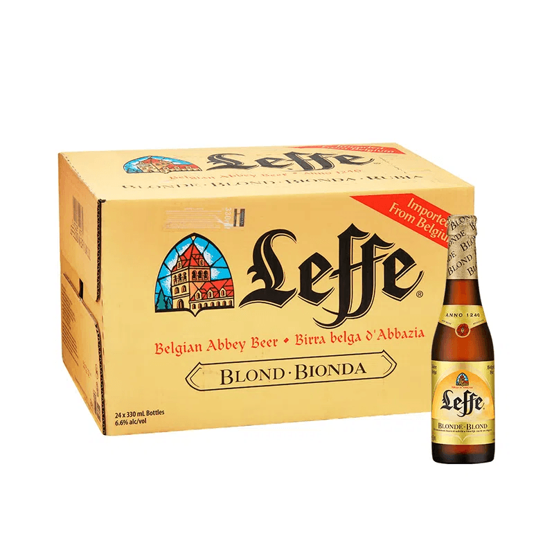 Cerveja Leffe Blonde 330ml - 24 Unidades