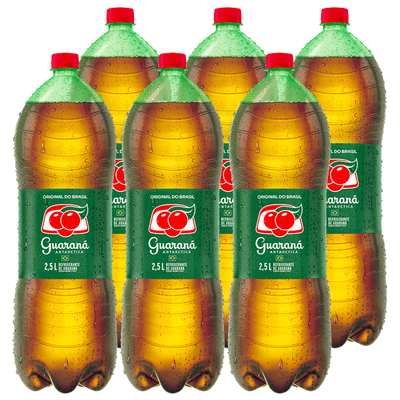 Refrigerante ANTARCTICA Guaraná Garrafa 2,5L Regular - 6 unidades