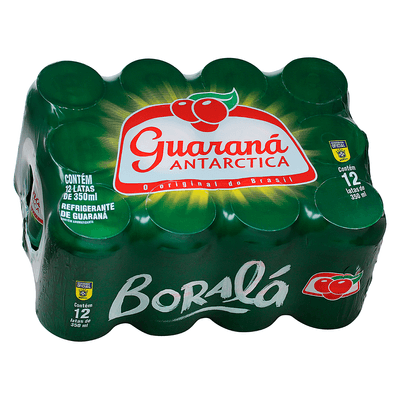 Refrigerante ANTARCTICA Guaraná Lata 350ML 12 unidades