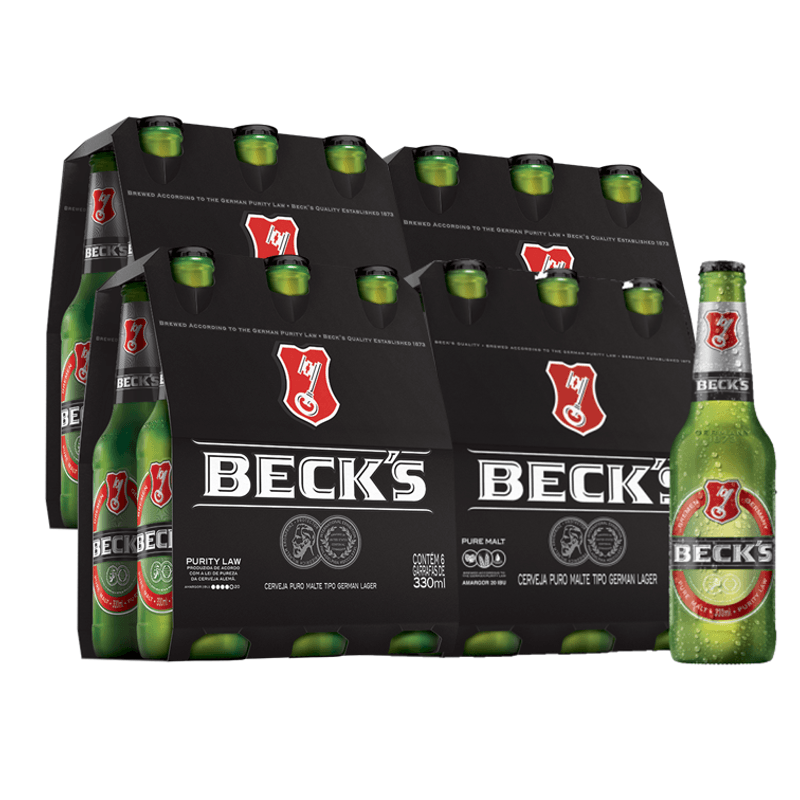 Cerveja Becks Long Neck 330ml - 24 Unidades