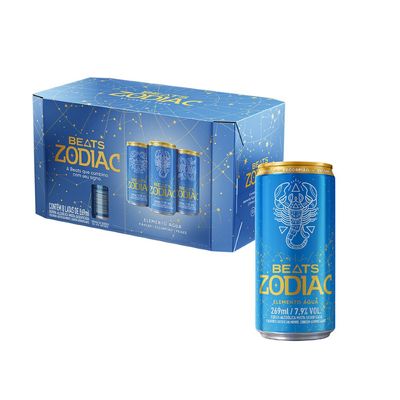 Skol Beats Zodiac Agua 269ml Caixa com 8 Unidades
