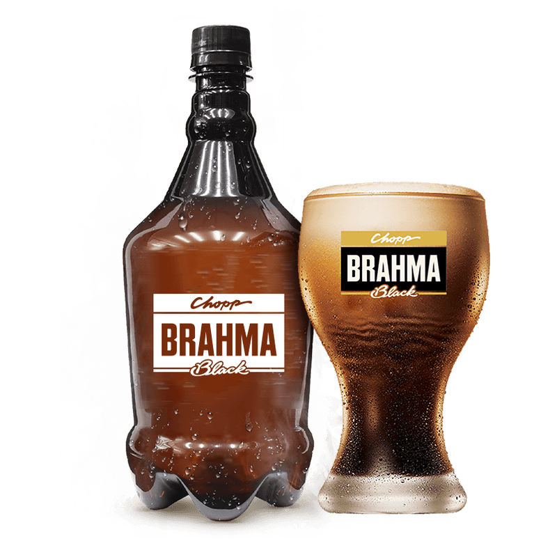 Chopp Brahma Black 1L | Growler Pet Cheio