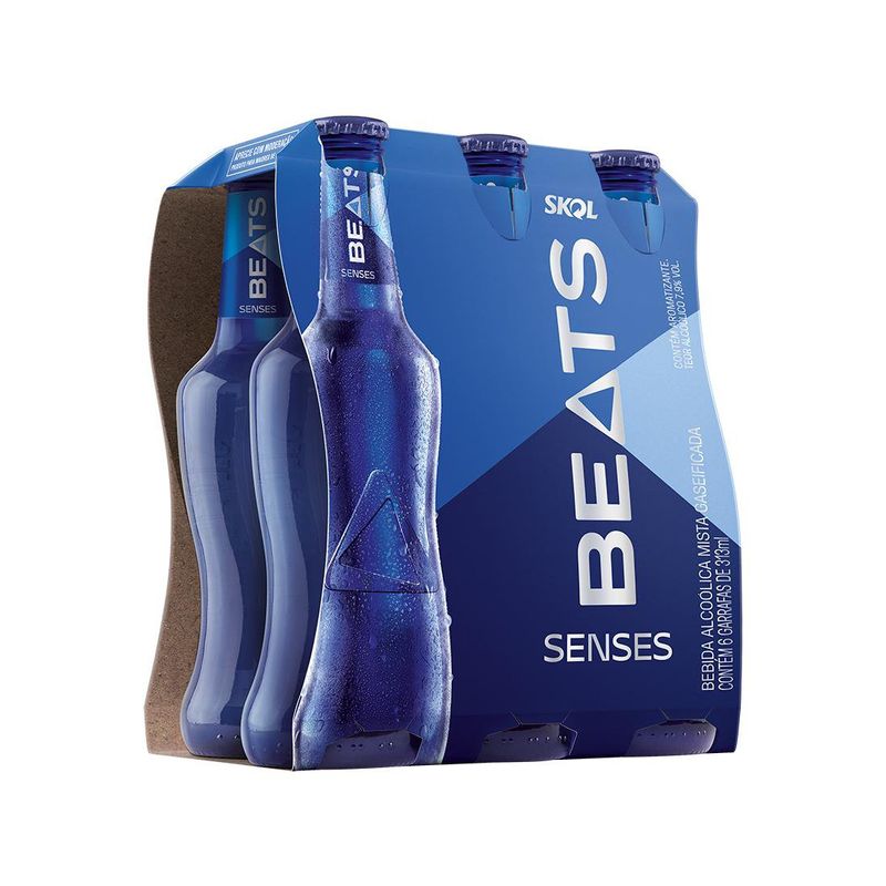 Drink Pronto Skol Beats, Senses, 313ml, Long Neck Pack C/6