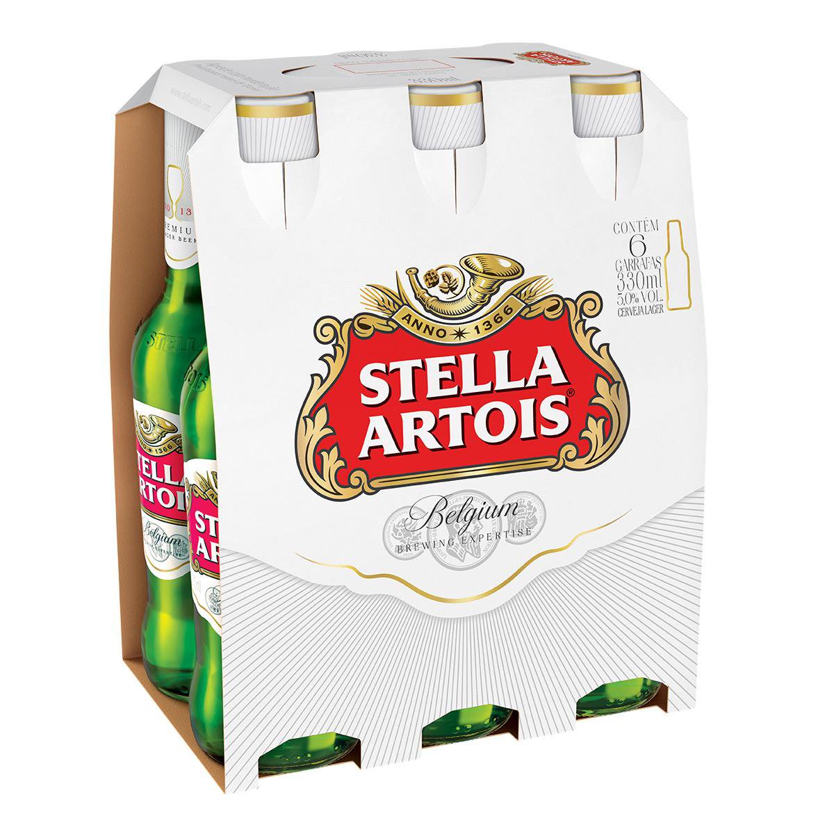 Cerveja Stella Artois, Puro Malte, 330ml, Long Neck