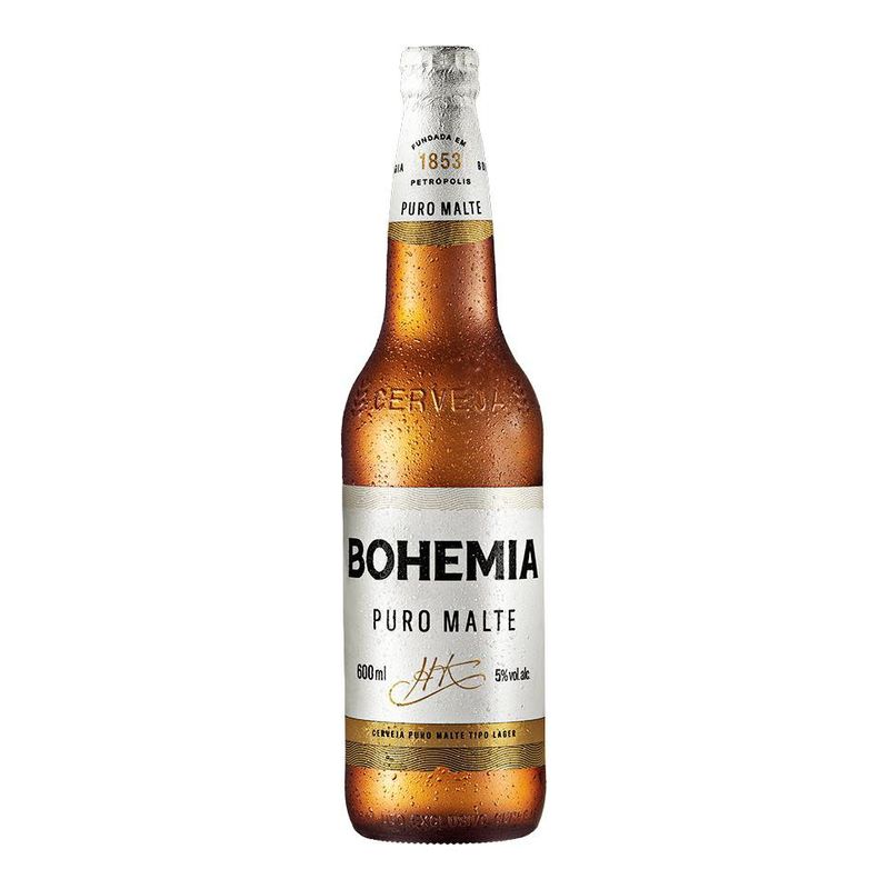 Cerveja Bohemia, Puro Malte, 600ml, Garrafa