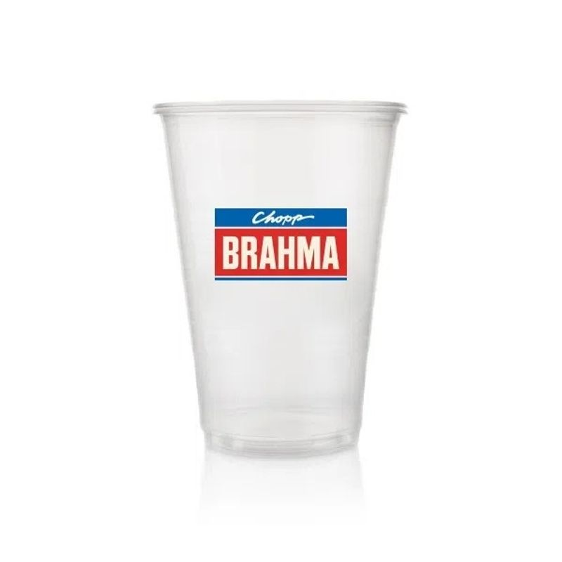 Copo Plástico Brahma 300ml - 100 unid