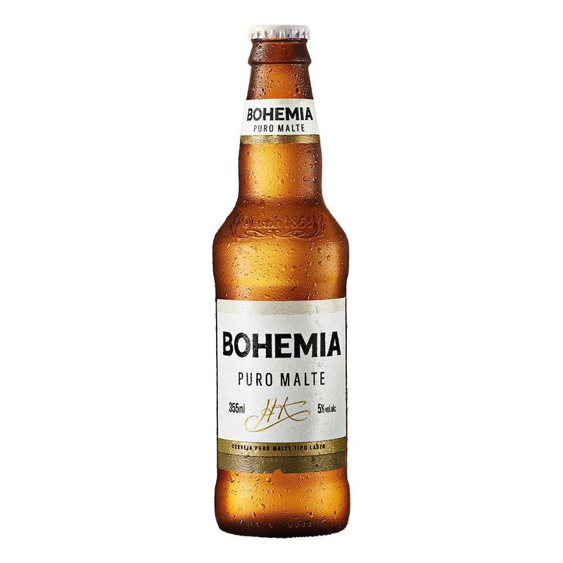 Cerveja Bohemia Puro Malte 355ml Long Neck