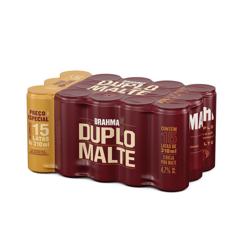 Cerveja Brahma Duplo Malte 310ml Pack C/15 Unid