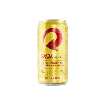 Cerveja Skol, Pilsen, 269ml, Lata