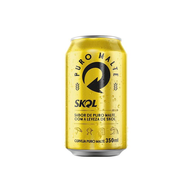 Cerveja Skol Puro Malte Lata 350ml