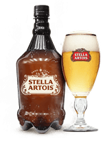 Stella-Artois-1L-Growler-Pet-Cheio
