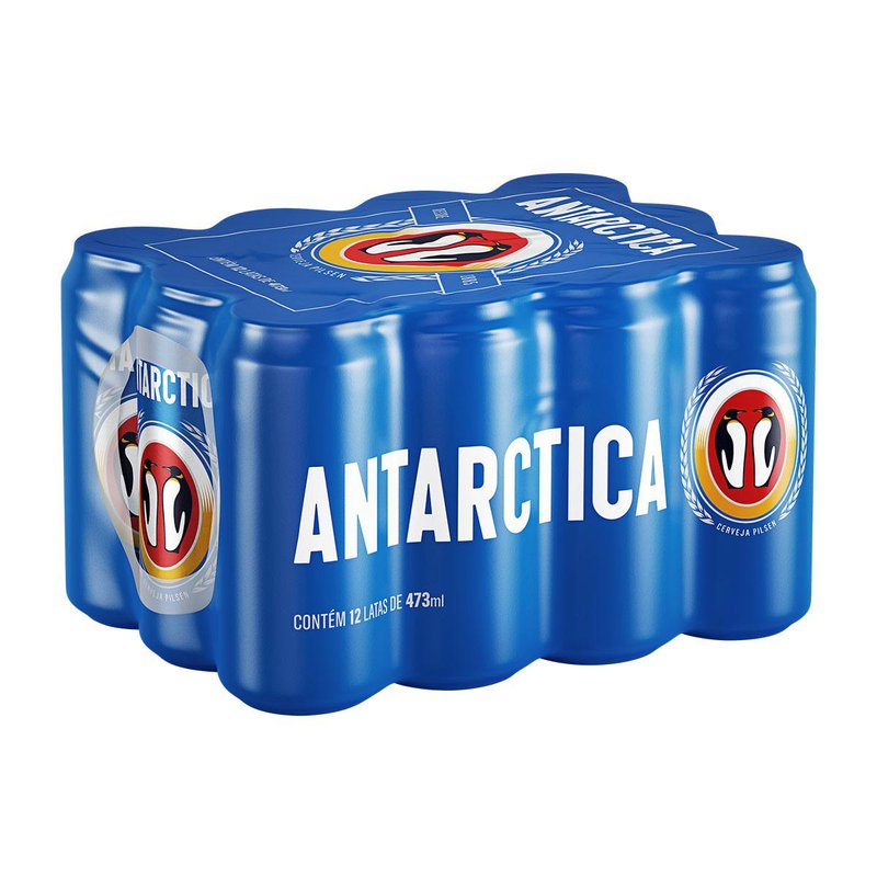 Cerveja Antarctica, Pilsen, 473ml, Lata, Pack C/12