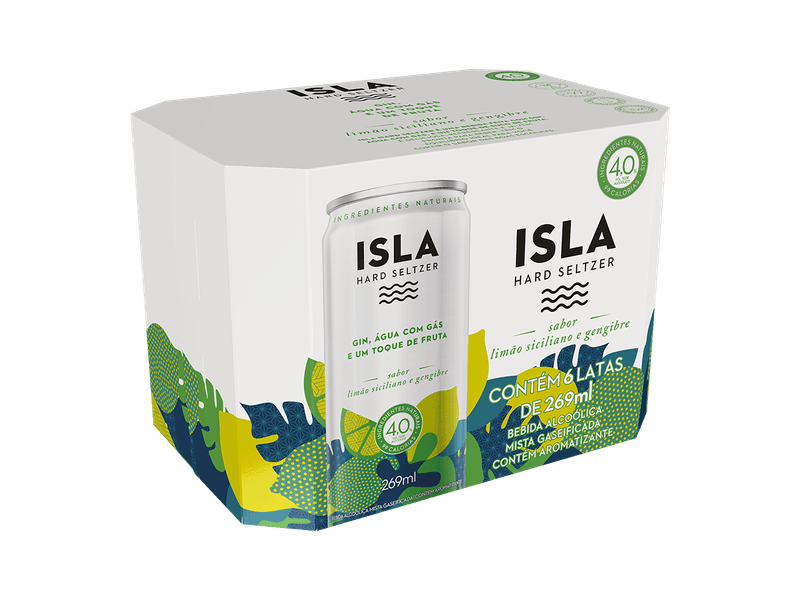 Drink Pronto Isla Limão Siciliano com Gengibre Lata Sleek 269ml