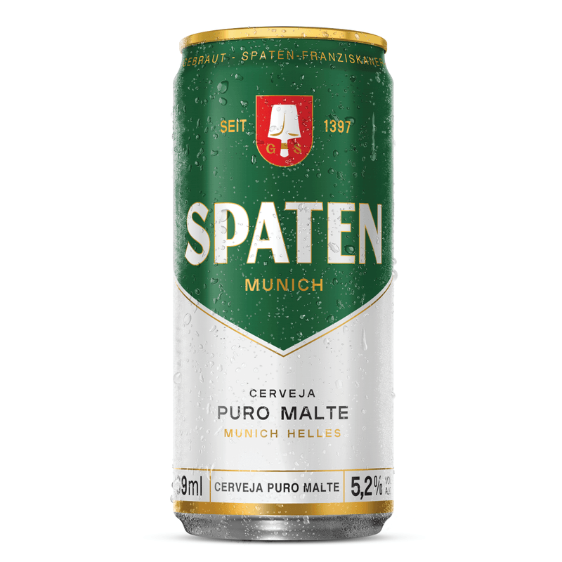 Cerveja Spaten, Puro Malte Lata Sleek 269ml