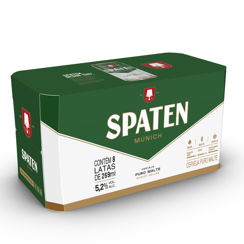 Cerveja Spaten Puro Malte 269ml Pack C/8