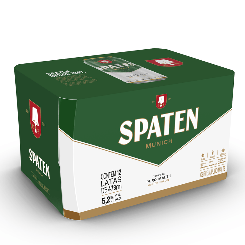 Cerveja Spaten Puro Malte 473ml Pack C/12