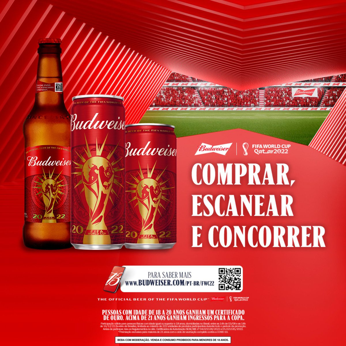 Cerveja Budweiser Long Neck Pack 6 Unidades