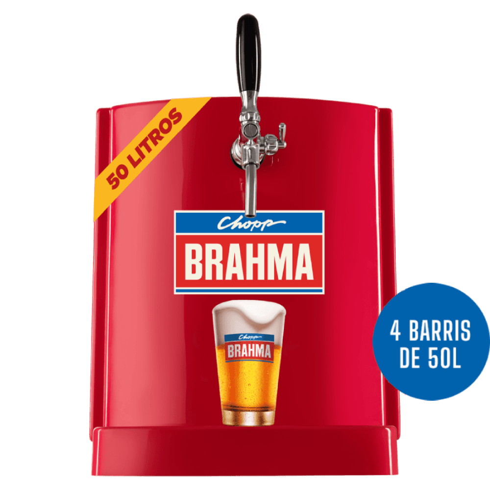 4 Barris Chopp Brahma Claro 50L