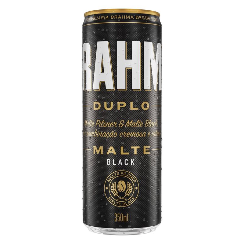 Cerveja Brahma Duplo Malte Escura, Puro Malte 350 ml Lata