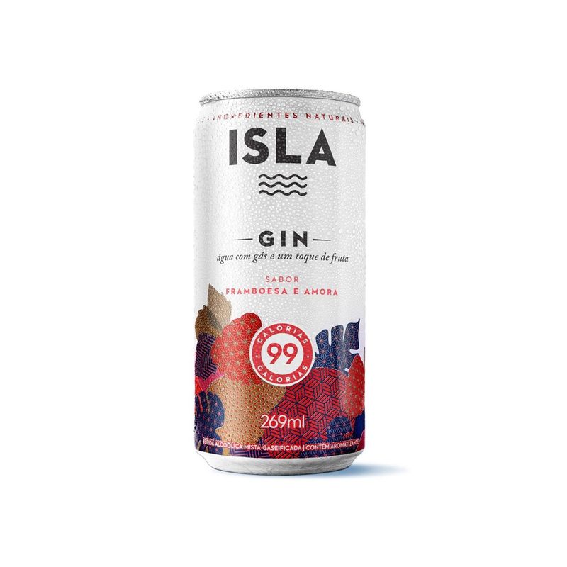 Drink Pronto Isla Hard Seltzer, Framboesa e Amora, 269ml, Lata