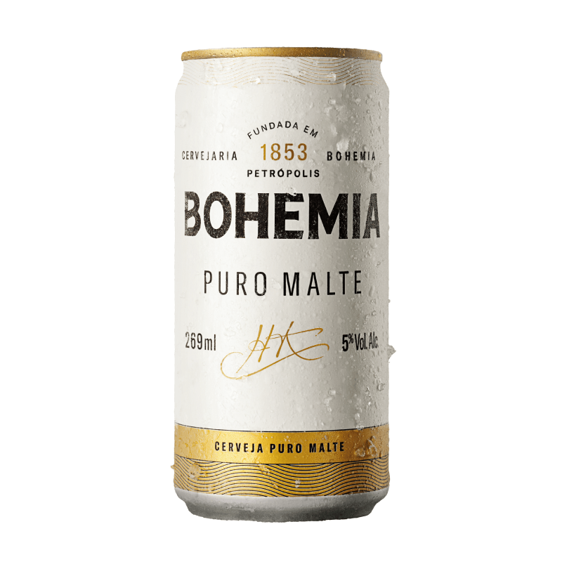 Cerveja Bohemia Puro Malte Lata Sleek 269ml