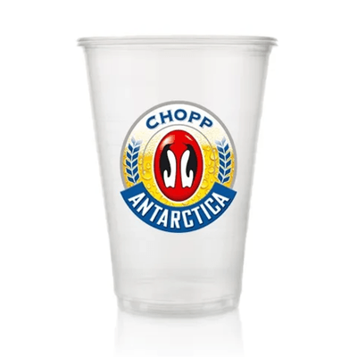 Copo Plástico Antarctica 400ml - 50 unid