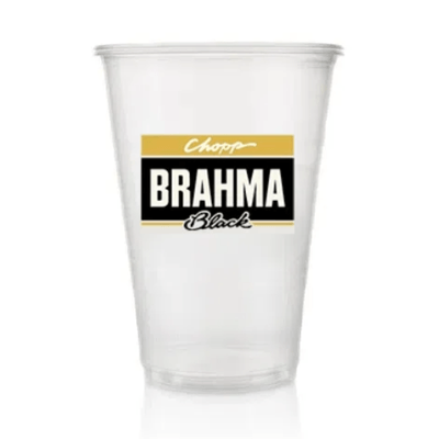 Copo Plástico Brahma Black 400ml - 50 unid