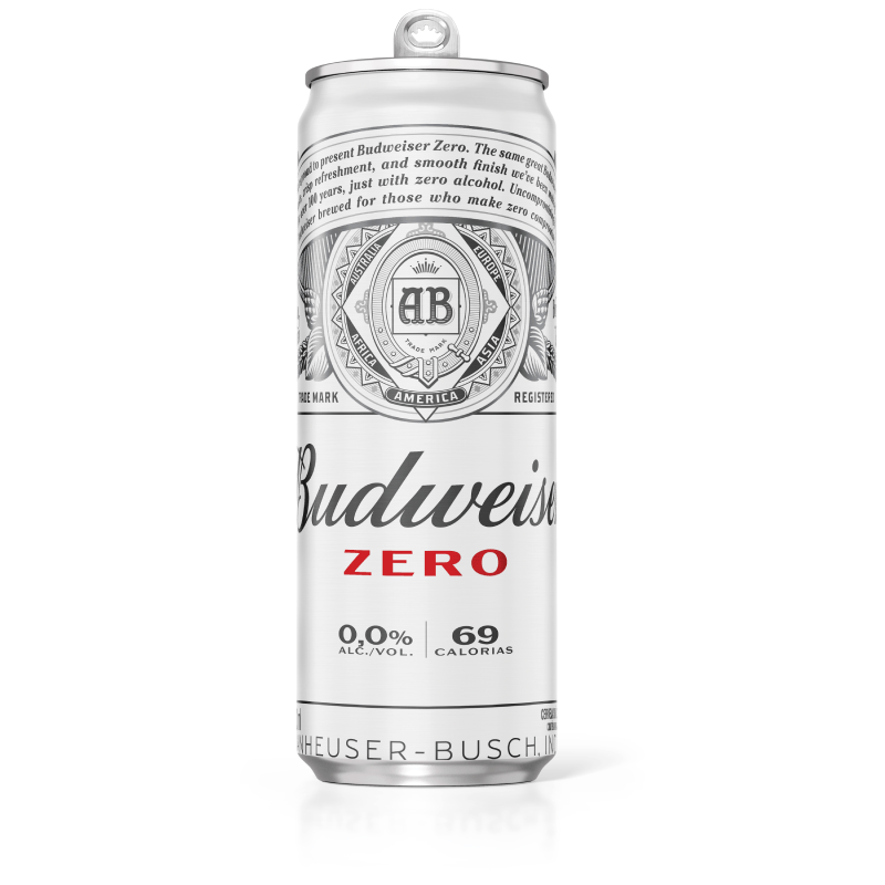 Cerveja Budweiser Zero Lata Sleek 350ml