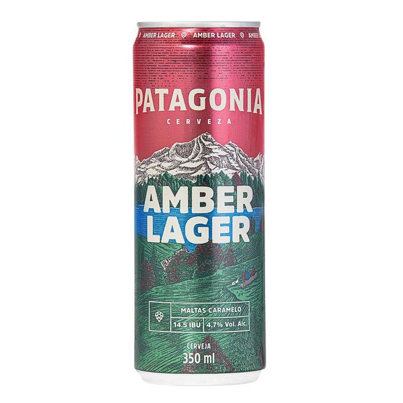 Cerveja Patagonia Amber Lager 350ml Lata