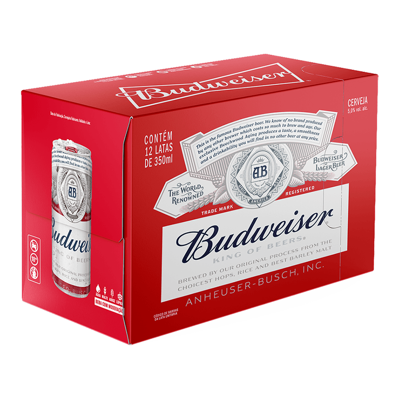 Cerveja Budweiser American Lager 350ml Lata Pack C/12