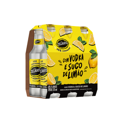 Drink Pronto Mike's Ice Limão 275ml Long Neck Pack C/6