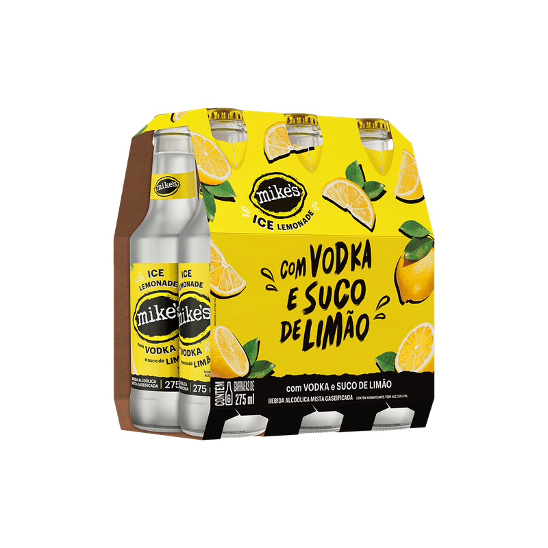 Drink Pronto Mike's Ice Limão 275ml Long Neck Pack C/6