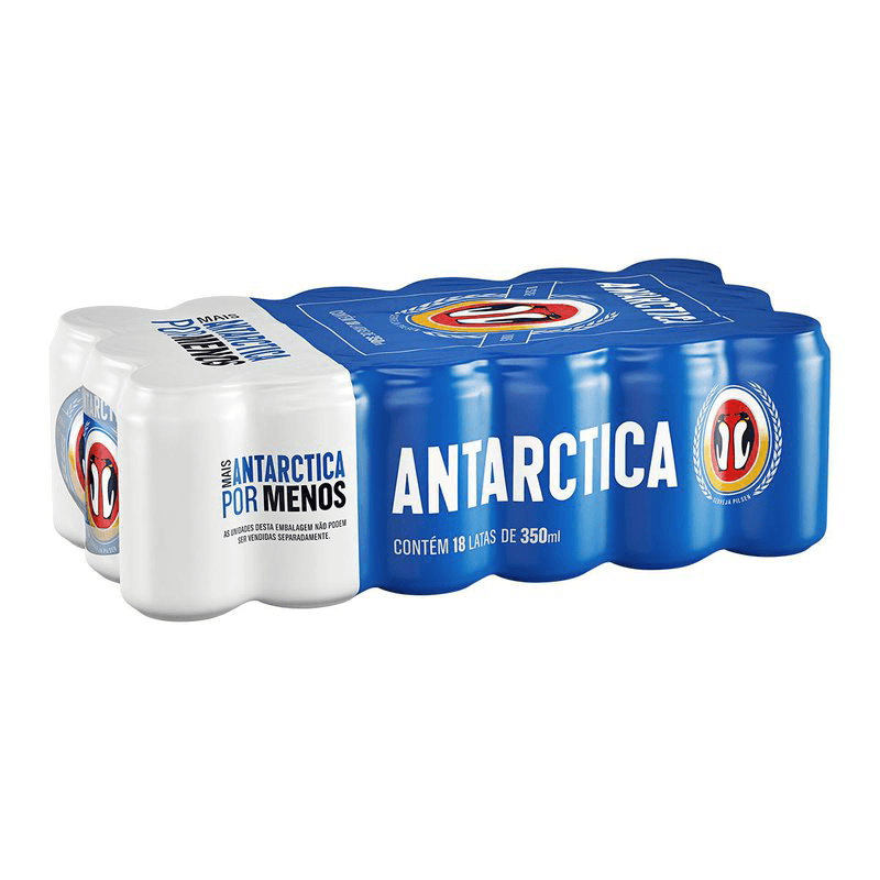 Cerveja Antarctica Pilsen 350ml Lata Pack C/18