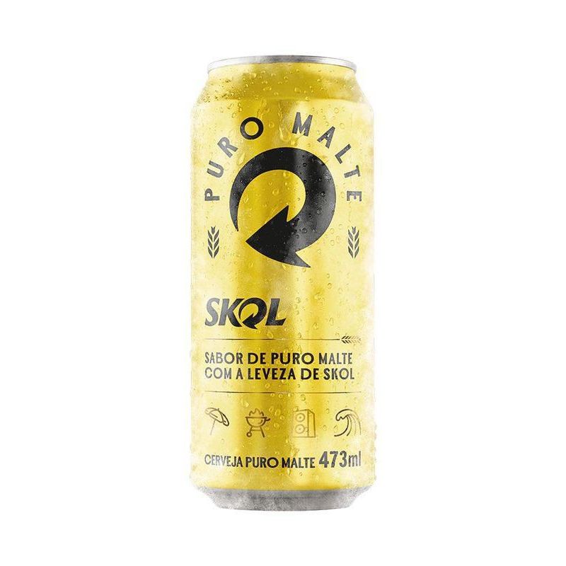 Cerveja Skol Puro Malte Lata 473ml