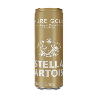 Cerveja Stella Artois Pure Gold Sem Glúten 350ml Lata