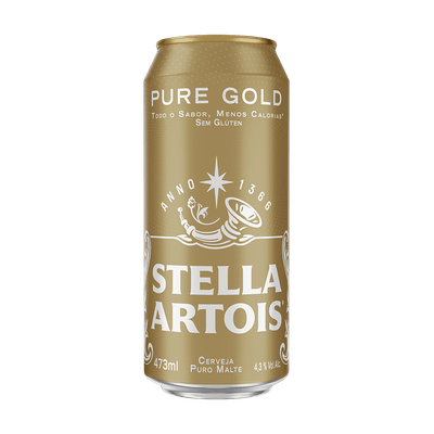 Cerveja Stella Artois Pure Gold Sem Glúten 473ml Lata