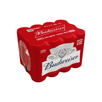 Cerveja Budweiser American Lager Lata Sleek 350ml Pack C/12
