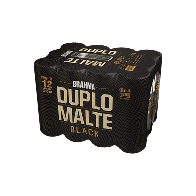 Cerveja Brahma Duplo Malte Black Lata Sleek 350ml Pack C/12