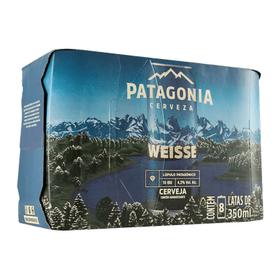 Cerveja Patagonia Weisse Lata Sleek 350ml Pack C/8