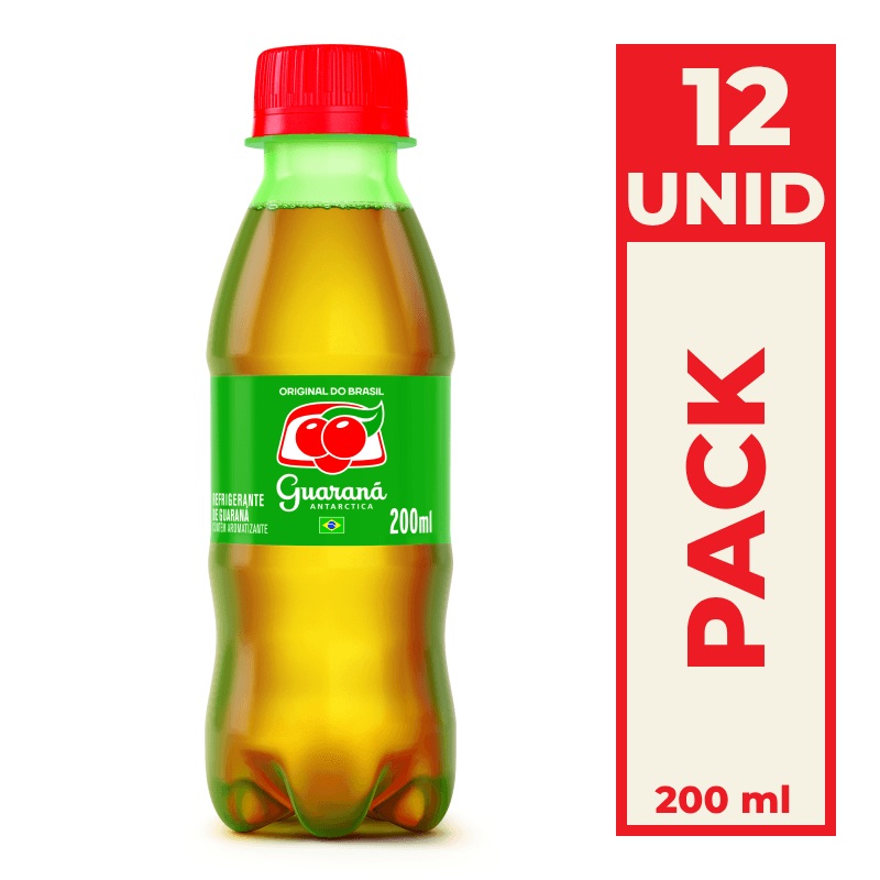 Refrigerante Guarana Antarctica Garrafa Pet 200ml Pack C12