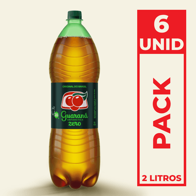 Refrigerante Guaraná Antarctica Zero Garrafa Pet 2L Pack C/6