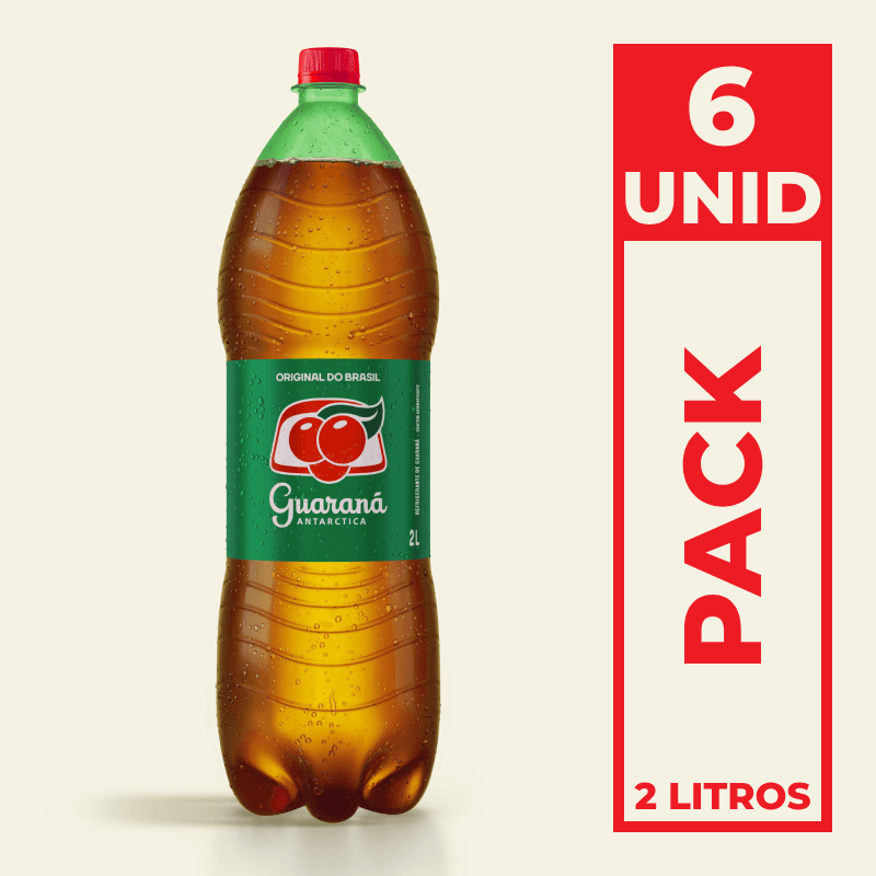 Refrigerante Guarana Antarctica Garrafa Pet 2L Pack C6