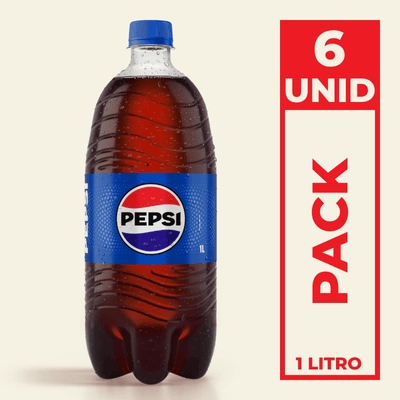 Refrigerante Pepsi Cola Garrafa Pet 1L Pack C/6