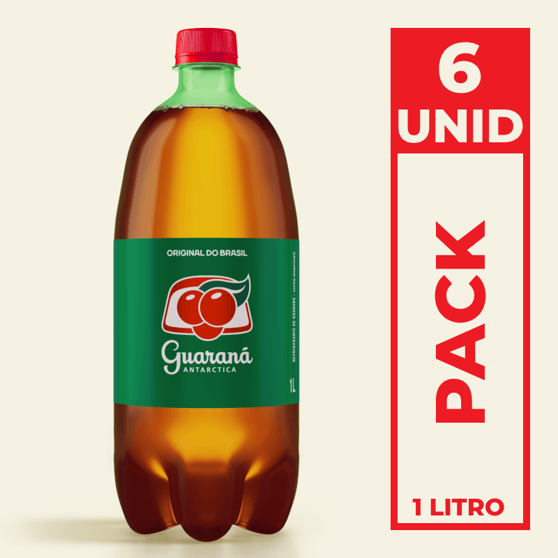 Refrigerante Guarana Antarctica Garrafa Pet 1L Pack C6