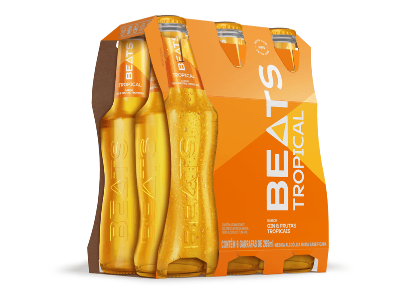 Drink Pronto Beats Tropical Long Neck 269ml Pack C/6